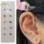 TRTR 10 Miếng Dán Thời Trang Nhiều Màu Sắc Kim Cương Giả Ngọc Trai Tai Stiers Áp Lực Tai Sti Châm Cứu Tai Móng Tay Massage VN