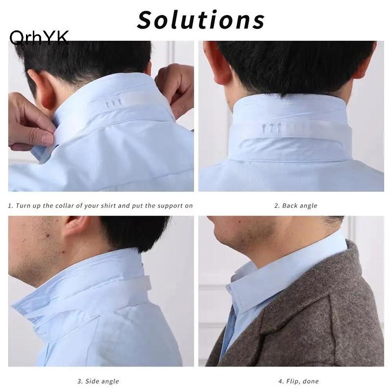 Nhà Máy Thời Trang Có Thể Điều Chỉnh Áo Sơ Mi Cổ Hỗ Trợ Áo Thun Đứng Cổ Shaper Áo Sơ Mi Chống Lăn Cố Định Shaper Cổ Ở Lại Gói Bộ Vải Phụ Kiện QrhYK