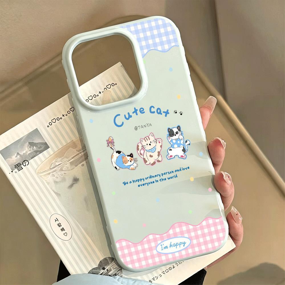 Ốp lưng hình mèo nhỏ cho iPhone 17/16/15, bảo vệ iPhone 14/13/12/11