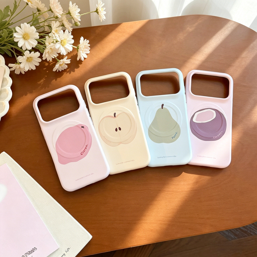Màu Trái Cây Từ Tính Áp Dụng iphone17 Ốp Lưng Điện Thoại Apple 17promax Phim Mềm 16 Mùa Hè Tươi 15