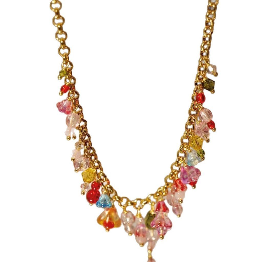 Hươu Trắng Cùng Phong Cách Dopamine Giọt Nước Bohemian choker Vòng Cổ Vòng Tay Nữ Thời Trang Sang Trọng Trang Sức Tinh Tế