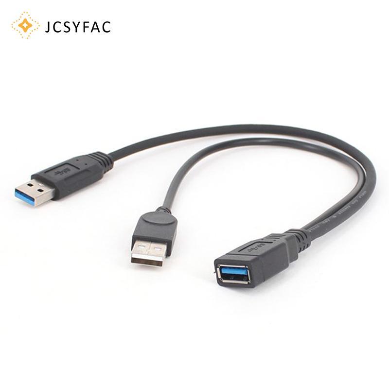 Cáp JCSYFAC USB 3.0 Cáp sạc nguồn kép Y Adapter Nam sang Nữ Dây Mới