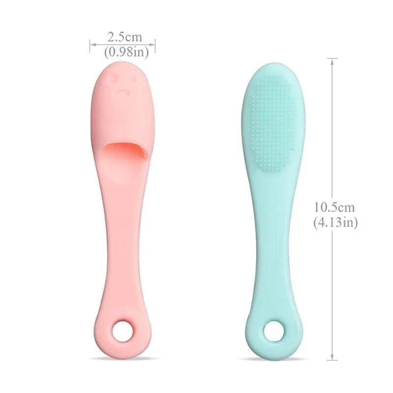 1 Bàn Chải Silicon Mềm đeo Ngón Tay Làm Sạch Tẩy Da Chết Vùng Mũi