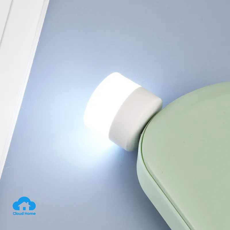 Đèn cắm USB, đèn sạc pin dự phòng cho máy tính, đèn LED bảo vệ mắt, đèn đọc sách, đèn ngủ nhỏ hình tròn.