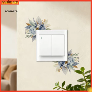 Linh hồn| Dễ Dàng Áp Dụng Decal Công Tắc Đèn Hoa Có Thể Tháo Rời Dán Tường Hoa Tự Dính Decal Cho Phòng Khách Phòng Ngủ Nhà Bếp Ổ Cắm Trang Trí Dễ Dàng Peel Stick Home Deco