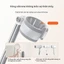 Kệ Máy Sấy Tóc Không Đục Lỗ Bằng Thép Không Gỉ Gắn Tường Chống Rỉ Sét, Không Cần Khoan, Tay-° Sấy tóc cố định, thiết thực tiện lợi
