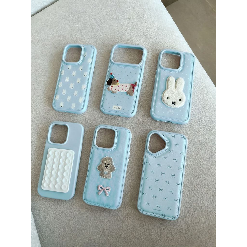 Ốp lưng silicon mềm họa tiết thỏ con đáng yêu cho iPhone 17 Pro Max/16/15/14/13/12/X/