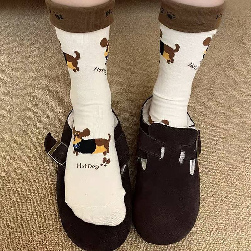 MUQV Ngộ nghĩnh Dachshund Động Vật Cotton Sos Xúc Xích Chó Hoạt Hình In Sos Thu Đông Ấm Áp Như vậy Dễ Thương Cặp Đôi So n