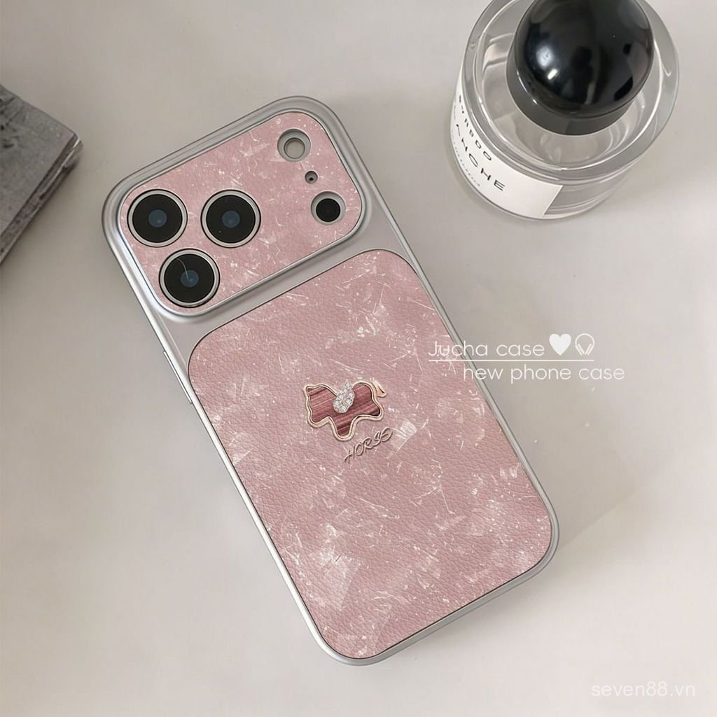 Ốp Điện Thoại Thích Hợp Cho iPhone 11 12 13 14 15 16 17 Pro max Plus Air Pink Diamond Pony Cửa Sổ Lớn Chống Sốc Vỏ Bảo Vệ Chống Sốc Bao Gồm Tất Cả IMTX