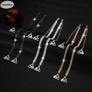 Dây đeo áo ngực đính đá CLEARLINE, Dây đeo vai đồ lót có thể điều chỉnh có thể tháo rời, Trang trí chống trượt thanh lịch Dây đeo áo ngực gợi cảm thay thế váy dạ hội