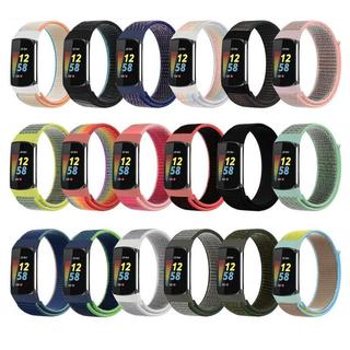Dây đeo đồng hồ vòng Nylon cho Fitbit Charge 5 6 Phụ kiện đồng hồ thông minh Vòng đeo tay thể thao Vòng đeo tay Correa Pulsera cho fitbit Charge5 Band