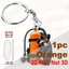 Móc khóa thiết bị lặn mô phỏng CATMALLER88, Mặt dây chuyền thẻ phẳng 2D Acrylic sáng tạo, Quà tặng trang sức cá nhân vui nhộn Móc khóa ô tô