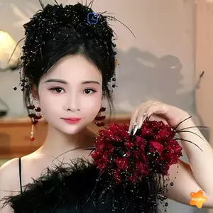 Vuốt Tóc Hoa Lưới Ngọc Trai Cá Mập - Kẹp Tóc Thanh Lịch dành cho Bé Gái