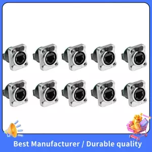 10 Chiếc Ethernet Rj45 Ổ Cắm Khung Xe NE8FDP Ethernet Đi Qua Đầu Nối IP65 Chống Thấm Nước