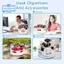360° Dụng cụ sắp xếp bàn xoay 7 thùng có thể tháo rời Giá đỡ nhiều chân