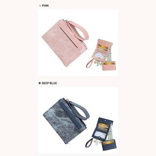 [pengtao23] Ví ngắn nữ thiết kế mới với 8 khe cắm thẻ & dây kéo Coin Poet - Ví đa chức năng lấp đầy [có sẵn]