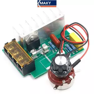 MAKY 4000W 0-220V AC SCR Bộ điều chỉnh điện áp Bộ điều khiển tốc độ động cơ Bộ điều chỉnh độ mờ VN