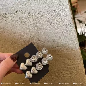 Kẹp tóc bạc kim cương giả trong suốt - Phụ kiện thời trang nữ
