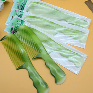 【Roshy】lược chải tóc bằng nhựa lược chải tóc mượt màu ngọc bích Lược gân bò dày dặn bền chắc