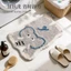 thảm lau chân nhà tắm hình voi con siêu thấm nước thảm nỉ lông dày dặn chống trượt decor phòng tắm phòng ngủ dễ thương