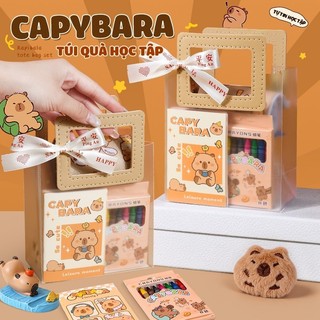 Set quà Capybara đáng yêu đồ dùng học đầy đủ phụ kiện Siêu dễ thương quà sinh nhật 1/6 tốt nghiệp