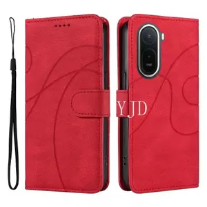 Ốp YJD Cho Redmi A7 Pro Đường Cong Khe Cắm Thẻ Da Dây Đeo Tay Chống Rơi Vỏ Điện Thoại