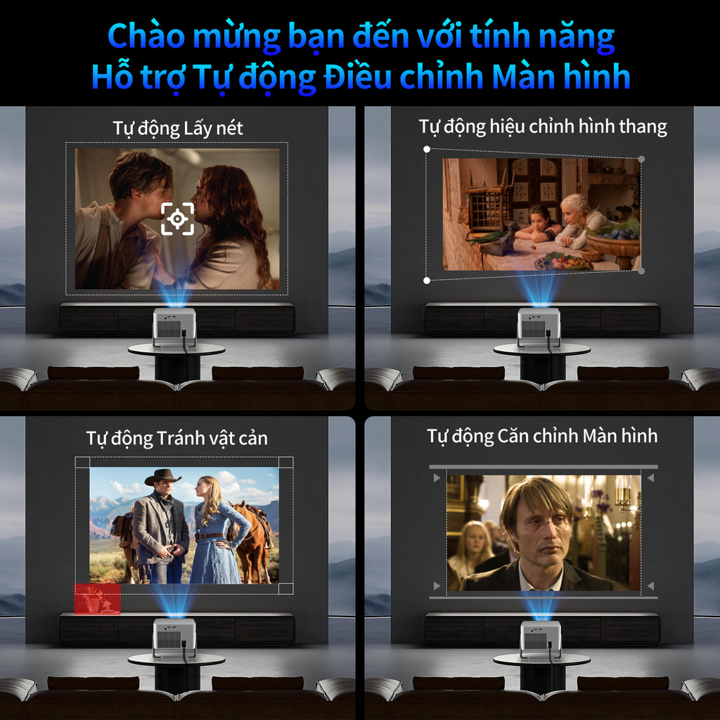 Máy chiếu thông minh Magcubic HY350GT 4K Chính thức Netflix Google TV Native 1080P 900 ANSI Auto Focus 15W Loa HiFi | BigBuy360 - bigbuy360.vn