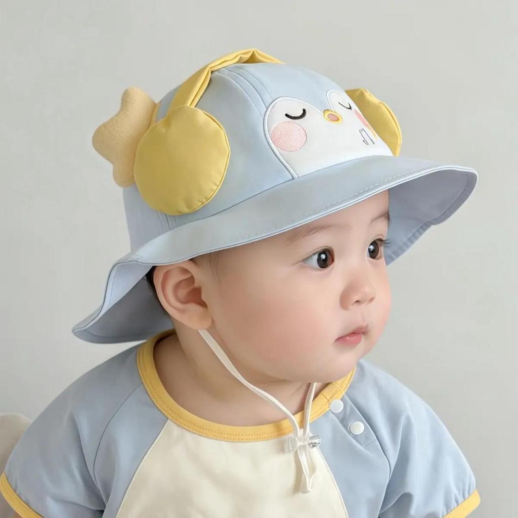 Mũ Vành Hoạ Tiết Đeo Tai Nghe Cho Bé Từ 1 Đến 3 Tuổi