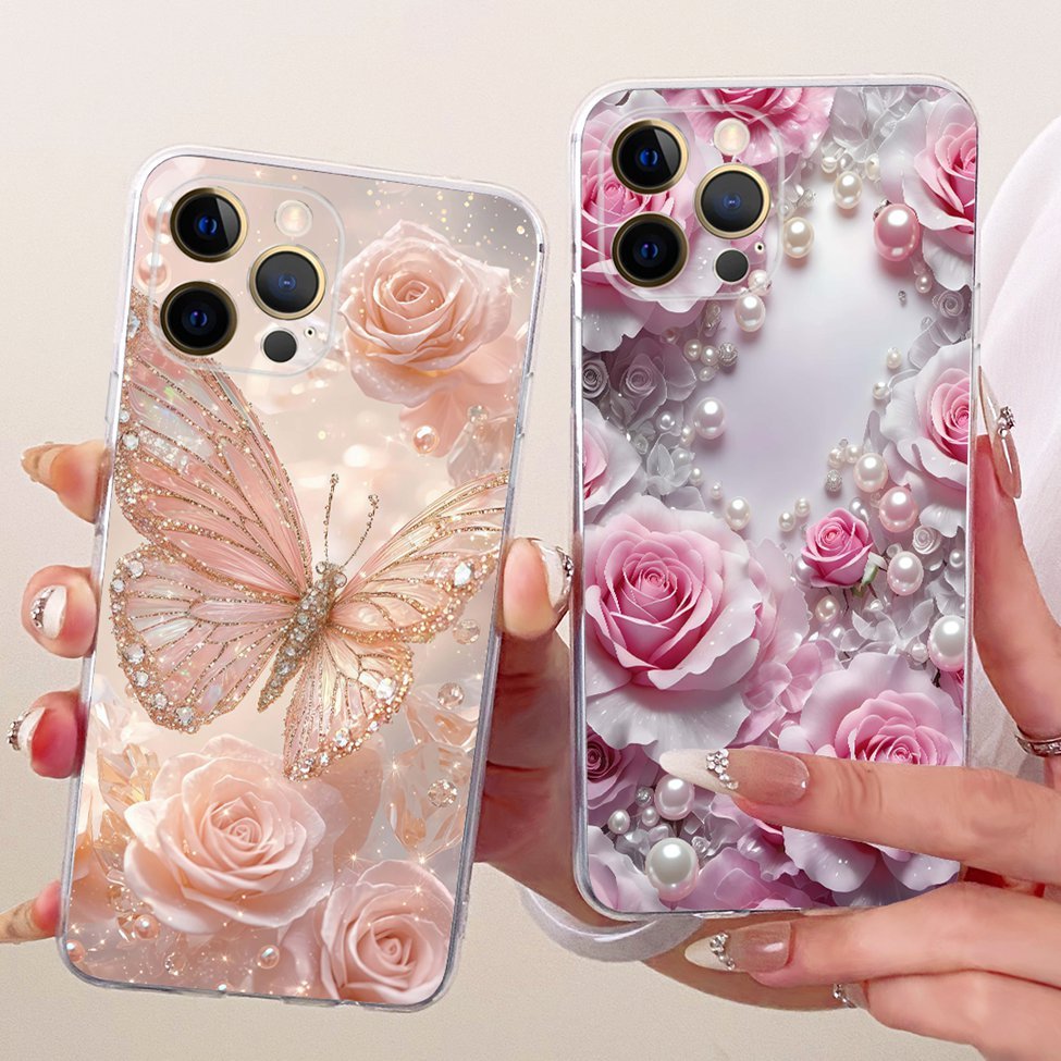 Ốp Lưng 6.7 '' Cho iPhone 12 Pro Max Trong Suốt Thời Trang Dễ Thương Vỏ Sơn Ngộ nghĩnh A2412 A2410 A2411 A2342