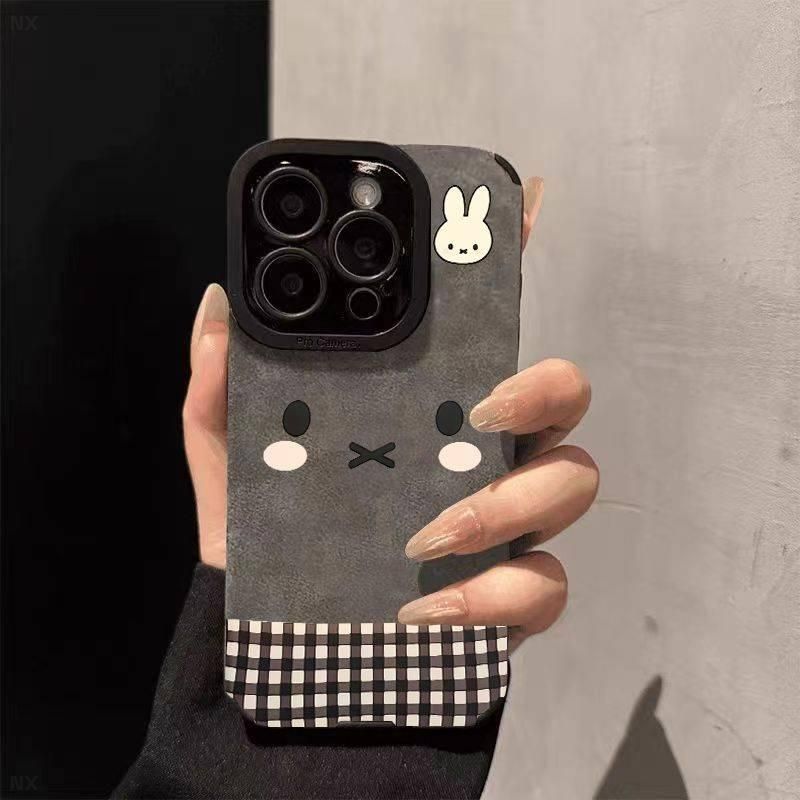 Plated rabbit áp dụng cho iPhone17Promax vỏ điện thoại mới 16Pro lông 1514 mùa thu và