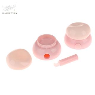 [hatheaven] 3.5g Mini Mỹ Phẩm Lọ Rỗng Chậu Trang Điểm Chăm Sóc Da Hộp Kem Mặt Hộp Son Dưỡng Môi Có Thìa Silicon Chai Có Thể Đổ Lại Đẹp