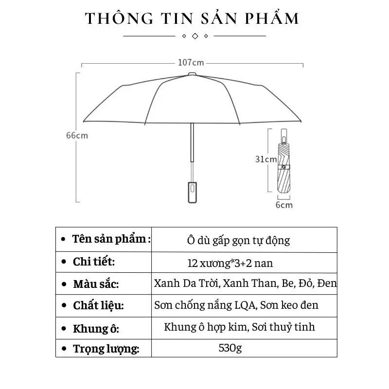Ô DÙ 24 NAN CHỐNG NƯỚC ,CHẮC CHẮN ,NHỎ GỌN TIỆN DỤNG CHO MỌI NGƯỜI