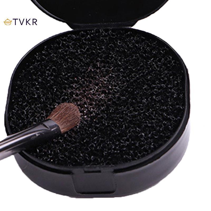 TVKR Cọ Trang Điểm Bụi Bọt Biển Tẩy Màu Tắt Trang Điểm Bàn Chải Làm Sạch Hộp Bột Bàn Chải Rửa Mỹ Phẩm Sạch Bộ Dụng Cụ OIK