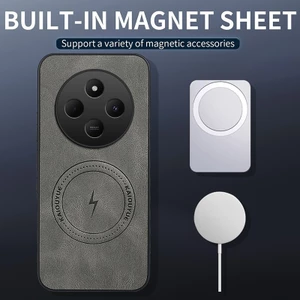 Ốp Từ Tính Cho Xiaomi 14C 4G Nappa Họa Tiết Thân Thiện Với Da Vỏ Điện Thoại Coque Fundas