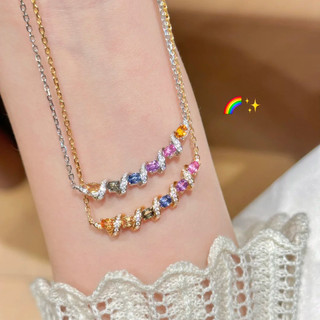 Dây Chuyền Xương Đòn Kim Cương Rực Rỡ Phong Cách Châu Âu Mỹ