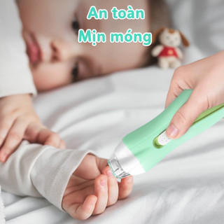 Máy mài móng tay cho bé Tông đơ điện Đèn LED yên tĩnh 6 đầu USB có thể sạc lại An toàn cho trẻ sơ sinh Tập đi