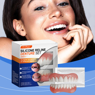 ORALHOE Bộ nha giả silicone veneer răng tạm thời cải thiện nụ cười tiện lợi dễ sử dụng