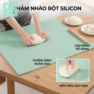 Thảm bột silicon Chống dính Thực phẩm Nướng bánh Nhào Thảm chống trượt Dễ dàng làm sạch Con lăn bánh ngọt