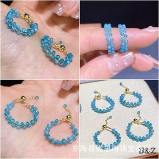 Nhẫn Cao Cấp với Đá Tourmaline Hồng, Thạch Anh Tím và Pha Lê