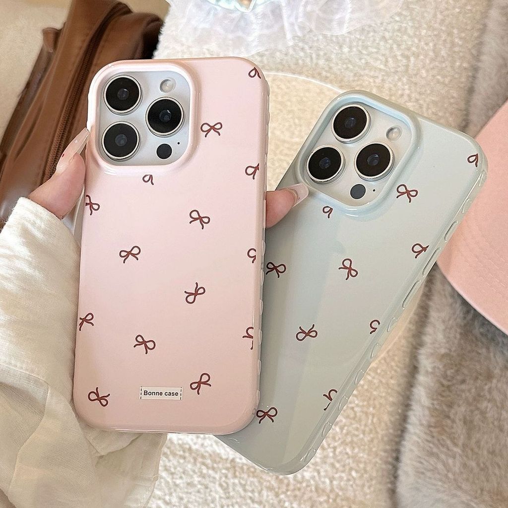 Áp dụng cho điện thoại 17 iPhone17pro Max đơn giản ins bow 15 mềm 13 hàn quốc 16