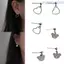 Unstop * Bông tai Dangle hình trái tim thanh lịch cho bông tai bất đối xứng kỷ niệm