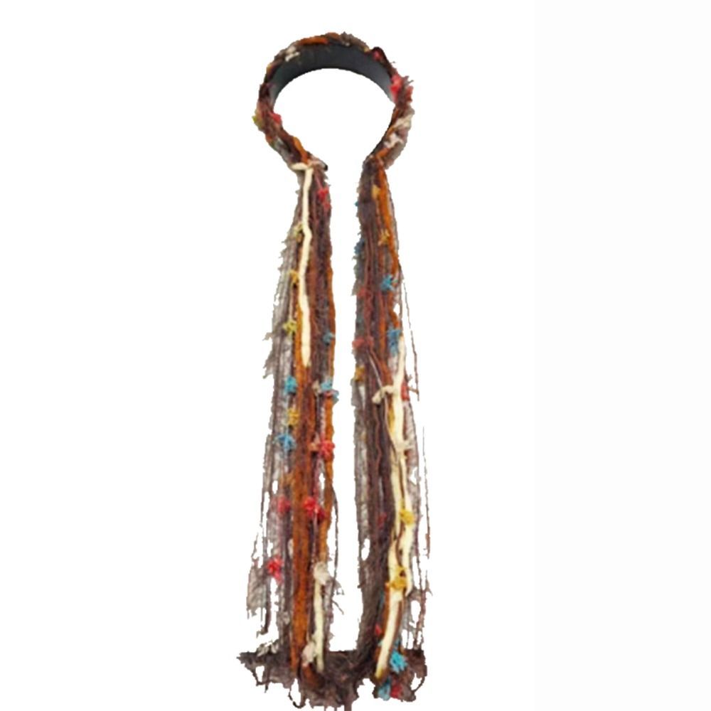 SENRTY Băng Đô Quấn Tóc Tây Tạng Trung Quốc, Vòng Tóc Dân Tộc Tua Rua Dài Phong Cách Boho, Retro 55CM Dệt Nhiều Màu Sắc Ruy Băng Bím Tóc Phong Cách Boho