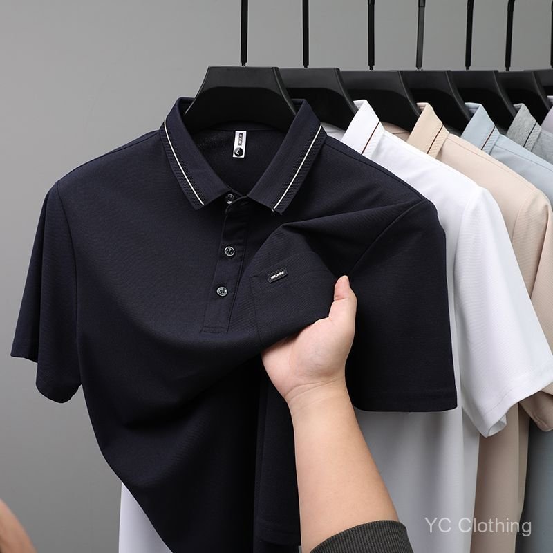 Áo thun nam cổ bỏ túi POLO thông thường mùa hè mới, tay ngắn, hàng đầu công sở phong cách LQVI