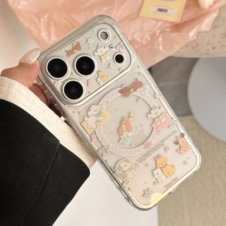 [Sheren] Ốp điện thoại hình minh họa chú chó con dễ thương Thích hợp cho i17 16 15 14 13 12 11 pro max Vỏ bảo vệ chống sốc