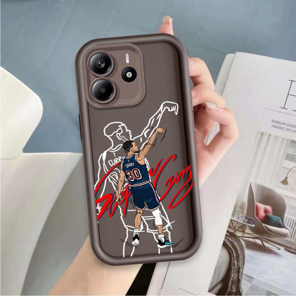Ốp Lưng Cho Redmi Note 14 4G 5G Hoạt Hình Silicon Mềm Ốp lưng TPU Bóng Rổ Cà Ri Mắt Thiên Thần Chống Sốc Ốp Lưng