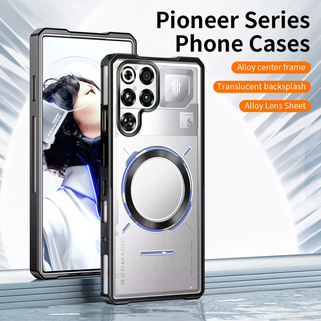 Push Up Ốp Lưng Có Thể Tháo Rời Cho ZTE Nubia Red Magic 11 Pro + 11 Pro Plus Red Magic11 Air Mờ Mờ Có Thể Tháo Rời Backboard Khung Kim Loại