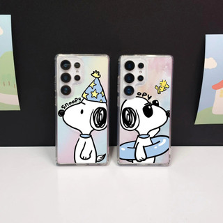 Dành Cho Samsung s26 Ultra S25 FE S25 Ultra Ốp Lưng S24 Ultra S24 FE Hoạt Hình Dễ Thương A56 17 16 15 14 13 12 pro max Từ S23 Siêu Cứng Trong Suốt Màu Mũ Chó Trắng