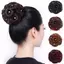 DARON Tóc Tổng Hợp Bun, Ngọc Trai Tóc Bun Donut Chín Hoa Tóc, Tóc Nối Dài Cô Dâu Tóc Scrunchie Kẹp Trong Xoăn Chignon Nữ