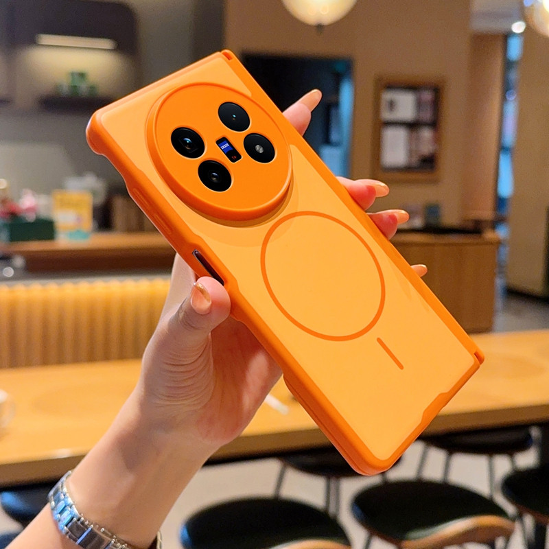Mimi Tích Hợp Vòng Từ Tính Cứng Ốp Lưng Điện Thoại Vivo X Fold3 Pro X Fold5 Chống Vân Tay Matte PC Da Cảm Giác Bảo Vệ