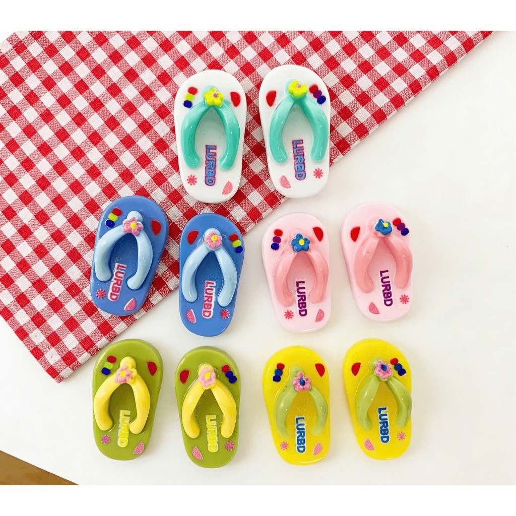 Set Charm Dép Hoa Mini Nhiều Màu Pastel – Dép Nhựa Kawaii Cute Trang Trí DIY, Linh Kiện Resin gắn dép dễ  thương